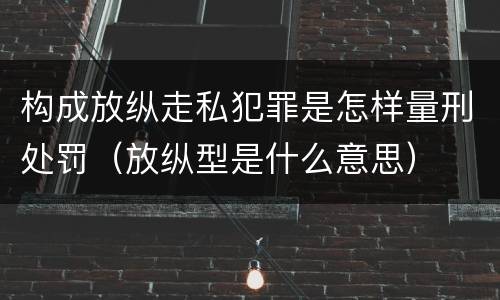 构成放纵走私犯罪是怎样量刑处罚（放纵型是什么意思）