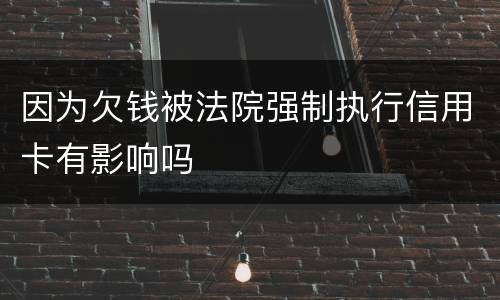 因为欠钱被法院强制执行信用卡有影响吗