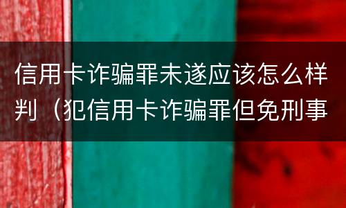 信用卡诈骗罪未遂应该怎么样判（犯信用卡诈骗罪但免刑事处罚）