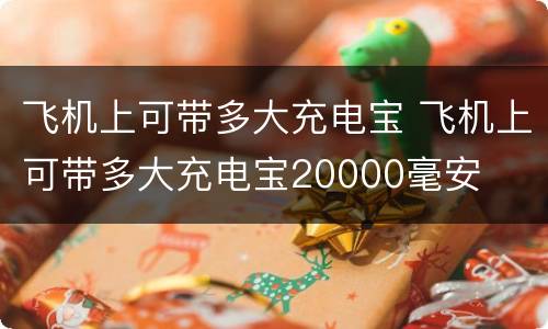 飞机上可带多大充电宝 飞机上可带多大充电宝20000毫安