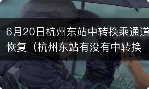 6月20日杭州东站中转换乘通道恢复（杭州东站有没有中转换乘通道）