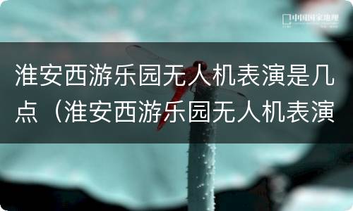 淮安西游乐园无人机表演是几点（淮安西游乐园无人机表演是几点开始）