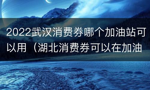 2022武汉消费券哪个加油站可以用（湖北消费券可以在加油站加油吗）