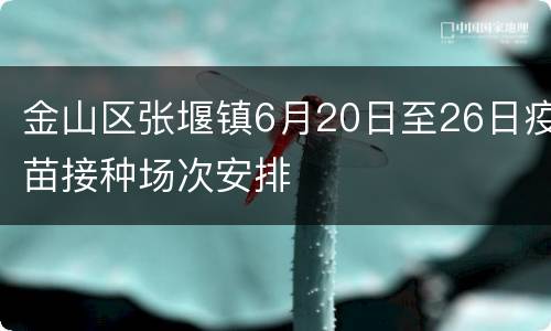 金山区张堰镇6月20日至26日疫苗接种场次安排