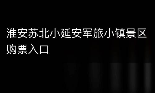 淮安苏北小延安军旅小镇景区购票入口