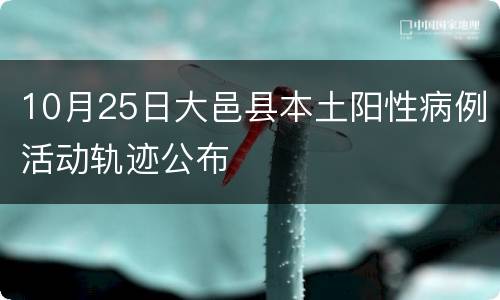 10月25日大邑县本土阳性病例活动轨迹公布